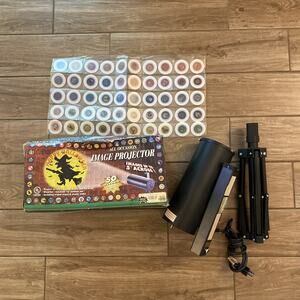 Vintage All Occasion IMAGE PROJECTOR w 50 Slides Outdoor Holiday Light